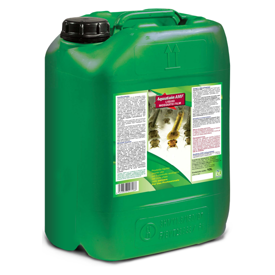 Aquatain AMF 10 liters, is a professional ecological product for the control of mosquitoes.